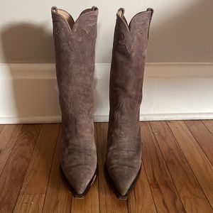 Charlie 1 Horse Suede Cowboy Boots